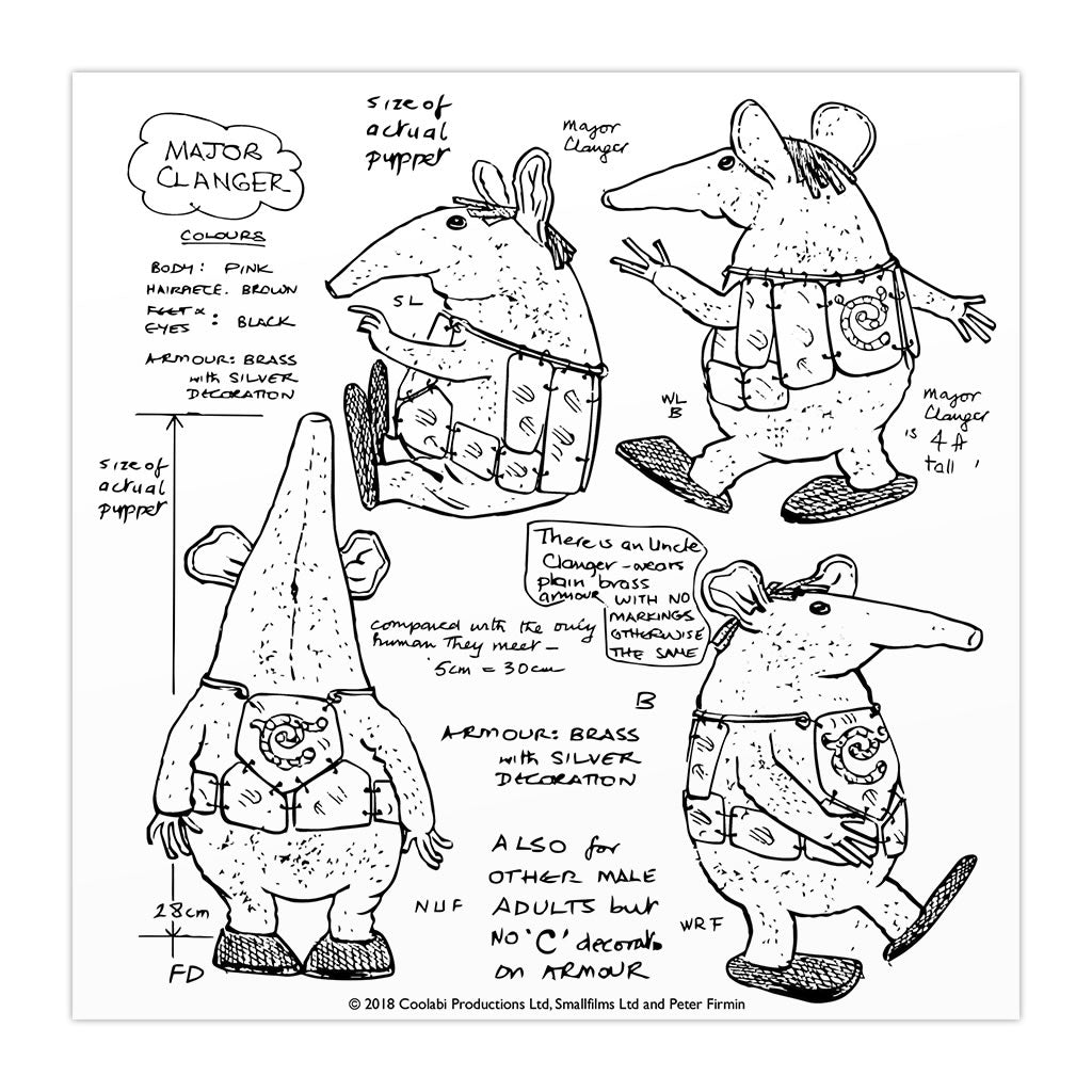 Clangers Square Art Print