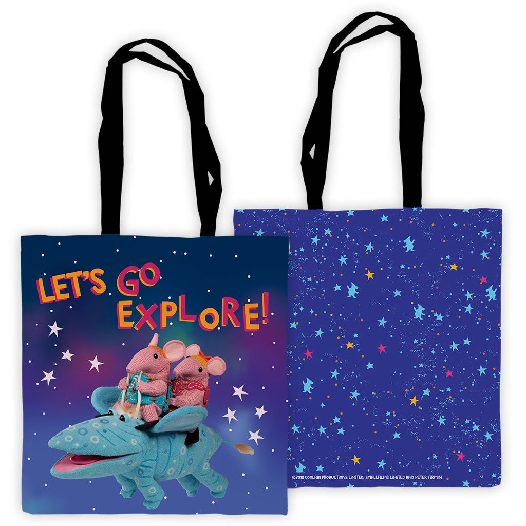 Let's Go Explore Clangers Edge To Edge Tote Bag