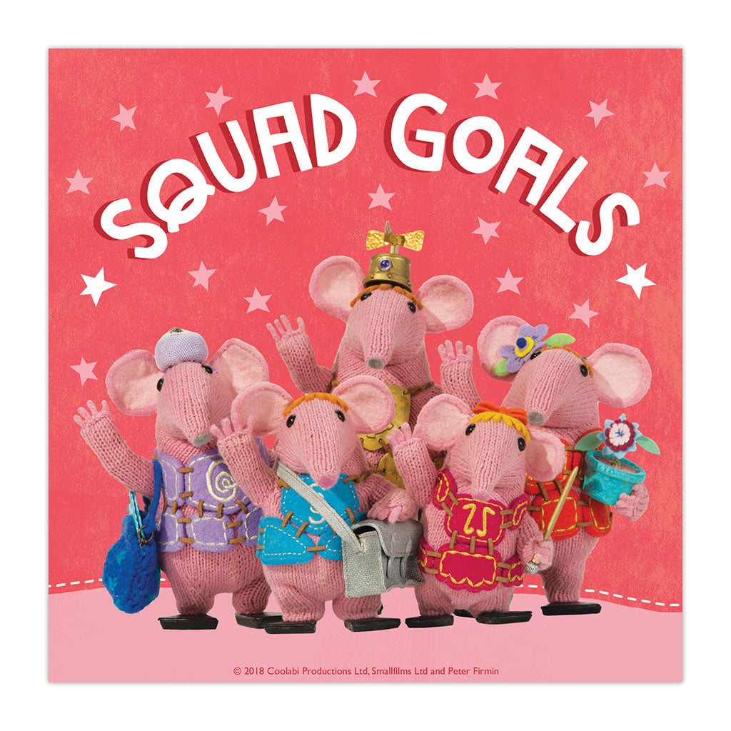 Squad Goals Clangers Square Art Print
