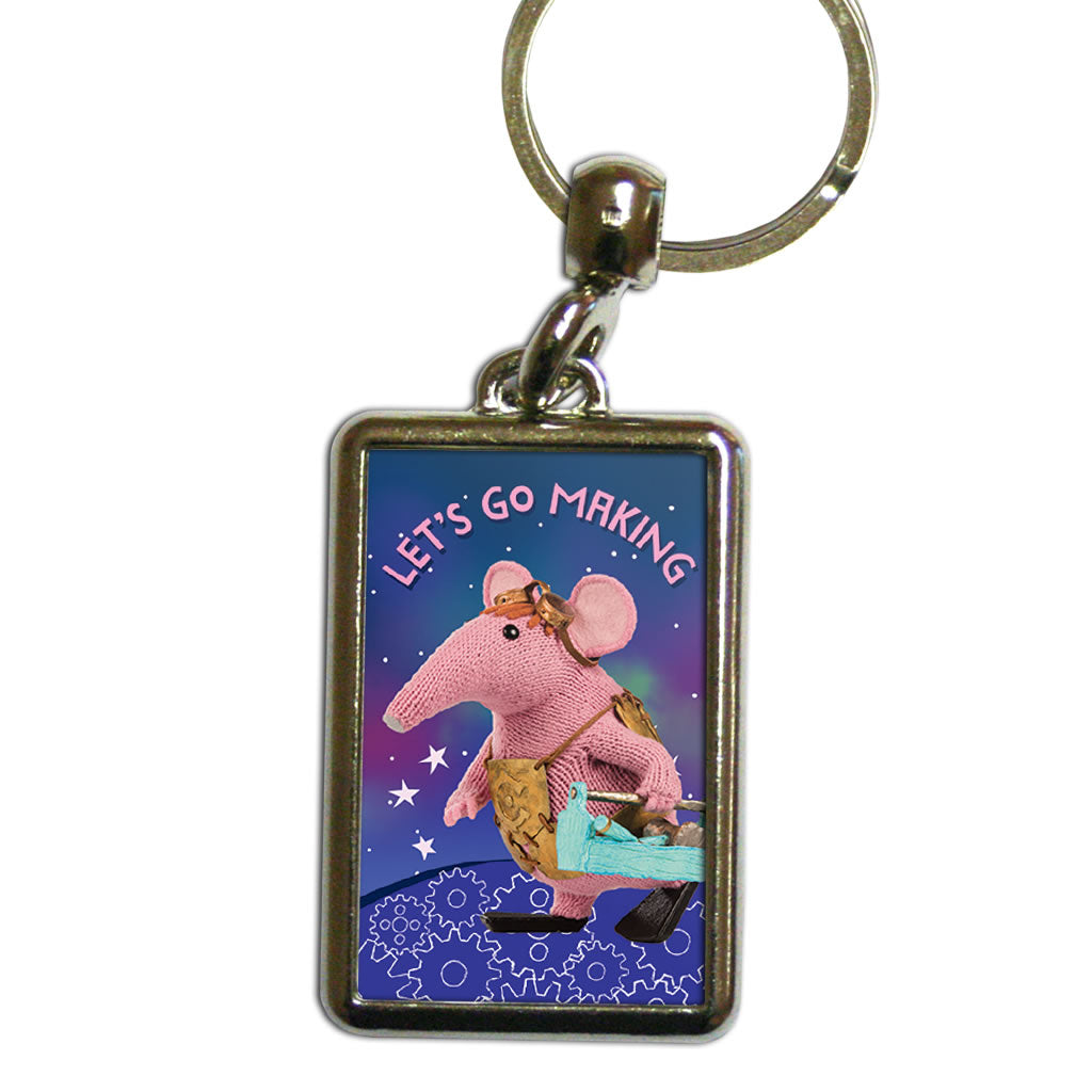 Let's Go Making Clangers Metal Keyring