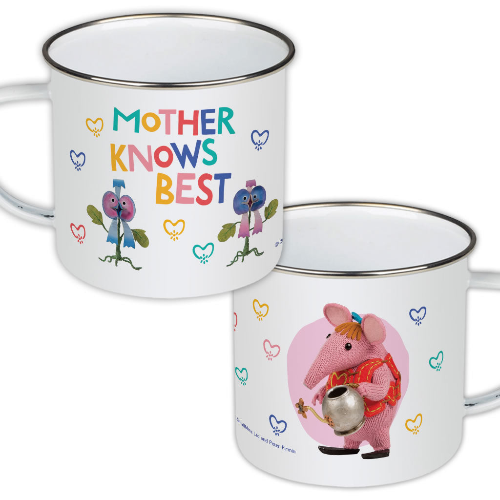 Mother Knows Best Clangers Enamel Mug