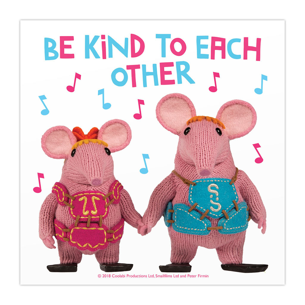 Be Kind Clangers Square Art Print