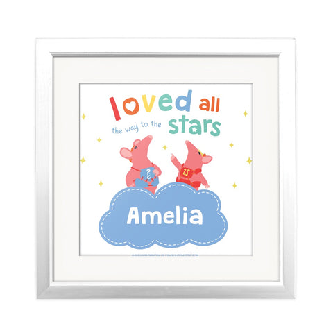 Clangers Stars Personalised Square Art Print Personalised Square Art Print