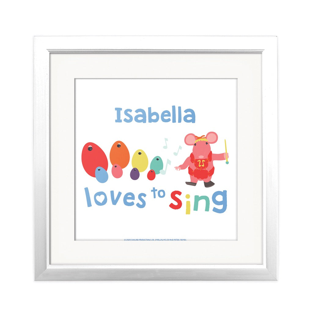 Clangers Loves to Sing Personalised Square Art Print Personalised Square Art Print