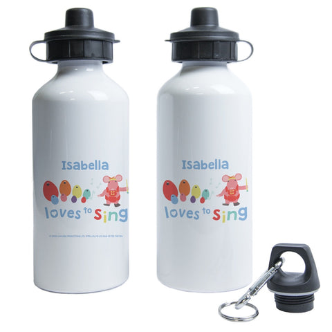 Clangers Loves to Sing Personalised Water Bottle