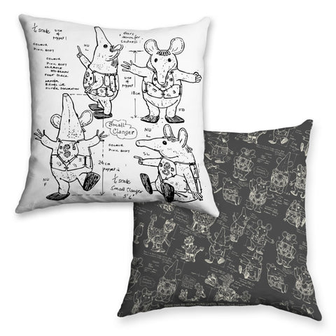 Clangers Sketch Art Cushion Small Clanger