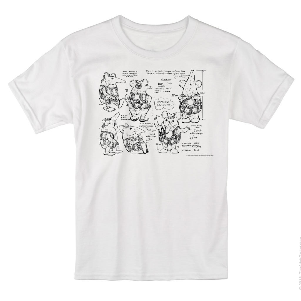 Clangers Sketch Art T-Shirt Mother Clanger