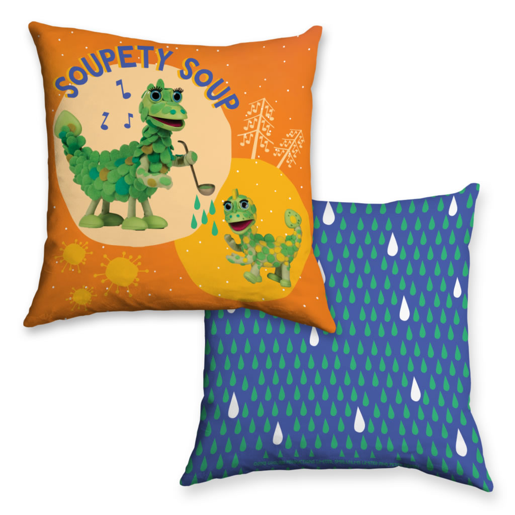 Soupety Soup Clangers Cushion (Lifestyle)