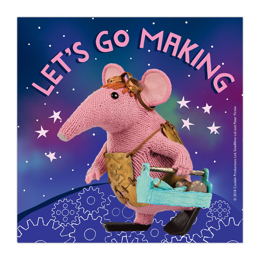 Let's go Making Clangers Square Art Print