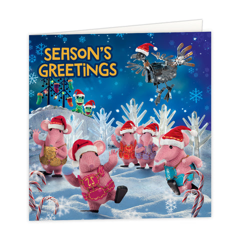 Season's Greetings Clangers Square Greeting Card
