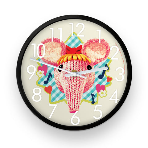 Blue Hearts and Flowers Clangers Clock