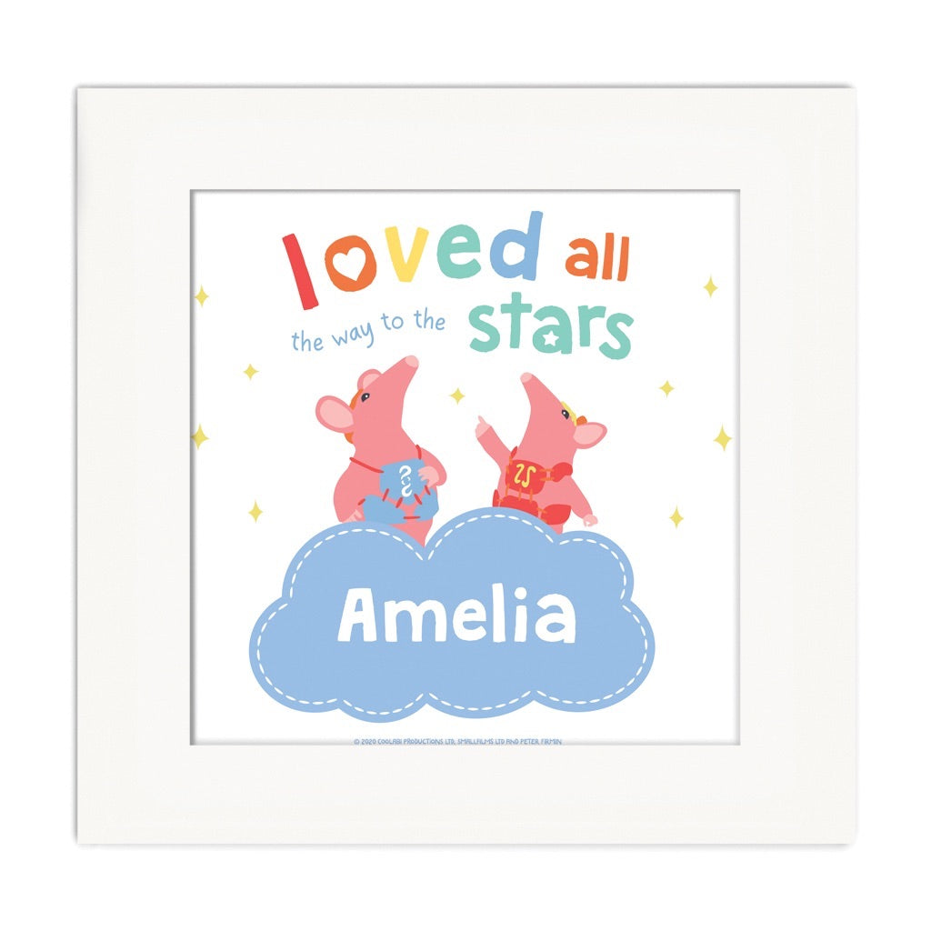 Clangers Stars Personalised Square Art Print Personalised Square Art Print 2