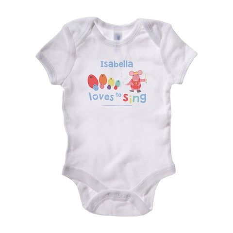 Clangers Loves to Sing Personalised Baby Grow Personalised Baby Grow